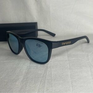 Tifosi Optics Swank Limited Edition Satin Black & Gold Blue Mirror Lens Classic